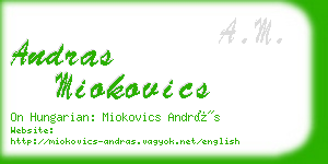 andras miokovics business card